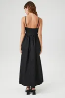 Women's V-Neck Cami Maxi Dress in Black Small