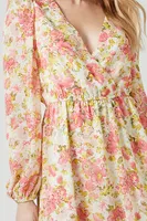 Women's Floral Print Chiffon Maxi Dress