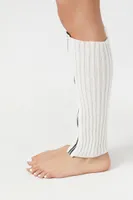 Zip-Up Leg Warmers in White