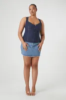 Women's Denim Bustier Top