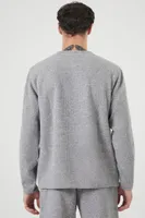 Men Ribbed Knit Crew Neck Top