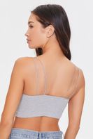 Women's Heathered Dual-Strap Bralette in Heather Grey Medium