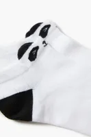 Panda Bear Ankle Socks in White