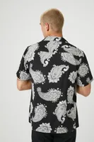 Men Rayon Paisley Print Shirt