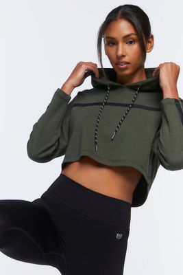 Women Active Cropped Hoodie in Cypress Small