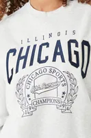 Women's Embroidered Chicago Graphic Pullover Heather