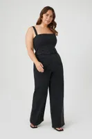 Women's Sleeveless Denim Jumpsuit