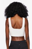 Women's Lace-Up Crop Top in Overcast Medium