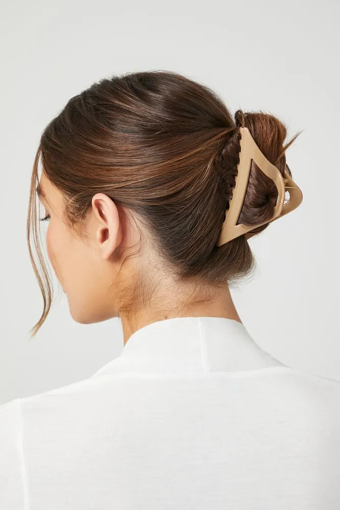 Cutout Hair Claw Clip in Tan