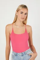 Women's Reversible Cami Bodysuit in Pink/Orange Large