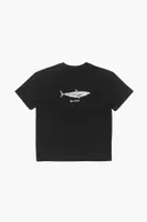 Kids Lone Shark T-Shirt (Girls + Boys) in Black, 11/12