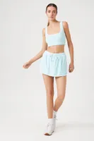 Women's Active French Terry Ringer Skort in Powder Blue Medium