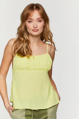 Women's Shirred-Bust Flowy Cami Citrus