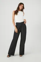 Women's High-Rise Wide-Leg Pants in Black Small