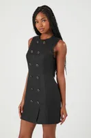 Women's Tweed Sleeveless Mini Dress Black