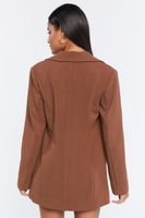 Women's Notched Buttoned Blazer in Cocoa Medium