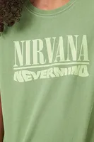 Girls Nirvana Graphic T-Shirt (Kids) in Green, 5/6