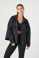 Women's Active Quilted Zip-Up Jacket in Black, XS