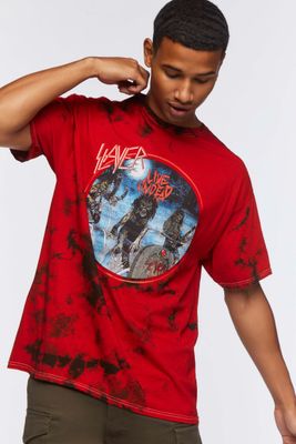 Men Slayer Graphic Tee in Red Large