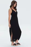 Women's Surplice Cami Maxi Dress in Black Small