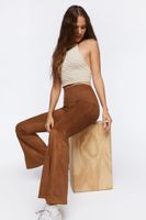 Women's Faux Suede Split-Hem Pants