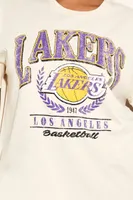 Women's Los Angeles Lakers Graphic T-Shirt in Cream, 1X