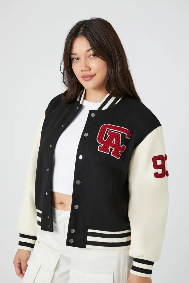 Forever 21 Women's Varsity La Letterman Jacket in Red Medium | F21