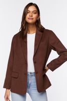 Women's Peak Lapel Blazer in Brown Medium