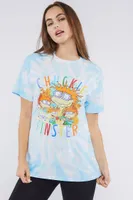 Women's Rugrats Graphic Tie-Dye T-Shirt in Blue, L/XL