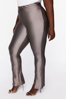 Women's Split Hem Leggings in Grey, 3X