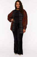 Women's Reworked Plaid Longline Shirt