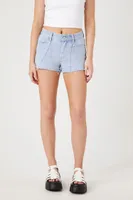 Women's High-Rise Denim Shorts in Light Denim, 33