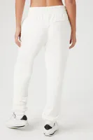 Women's Fleece Pocket Joggers in White, XL