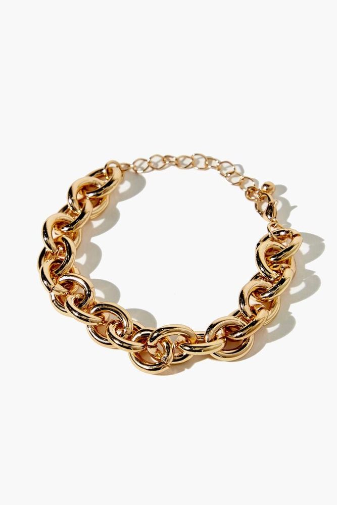 Women's Upcycled Chain Bracelet in Gold