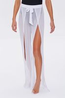 Women's Mesh Swim Cover-Up Pants in White Large