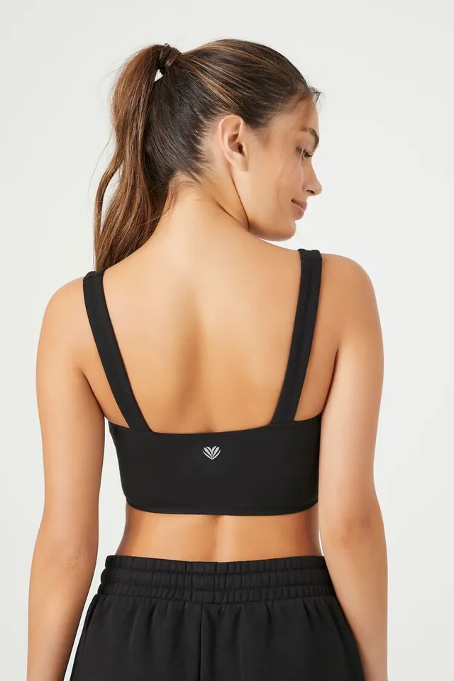 Forever 21 Women's Corset Sports Bra in Black Medium