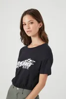 Women's Racing Graphic Cropped T-Shirt