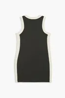 Girls Ribbed Knit Paris Dress (Kids) in Black/Cream, 13/14