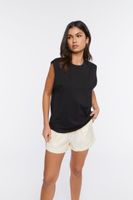 Women's Paperbag Mid-Rise Shorts in Vanilla Large