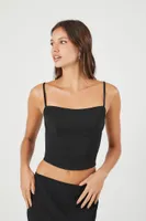 Women's Bustier Cutout Cami in Black, XL