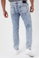 Men Recycled Cotton Distressed Jeans in Medium Denim, 31