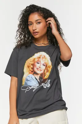 Women's Dolly Parton Graphic T-Shirt in Charcoal Small