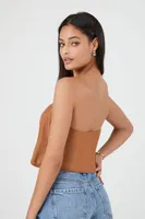 Women's Linen-Blend Cropped Tube Top