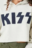 Women's KISS Graphic Hoodie in Heather Grey Large