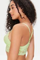 Women's Floral Lace Bralette in Pistachio Small