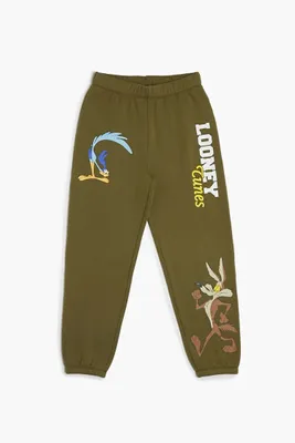 Kids Looney Tunes Joggers (Girls + Boys) in Olive, 11/12