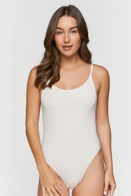 Women's Scoop-Neck Cami Bodysuit in Vanilla Medium