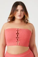 Women's Tube Top & Skirt Set in Coral, 3X