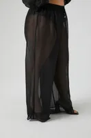 Women's Swim Cover-Up Pants in Black, 4X