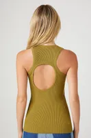 Women's Cutout Sweater-Knit Tank Top